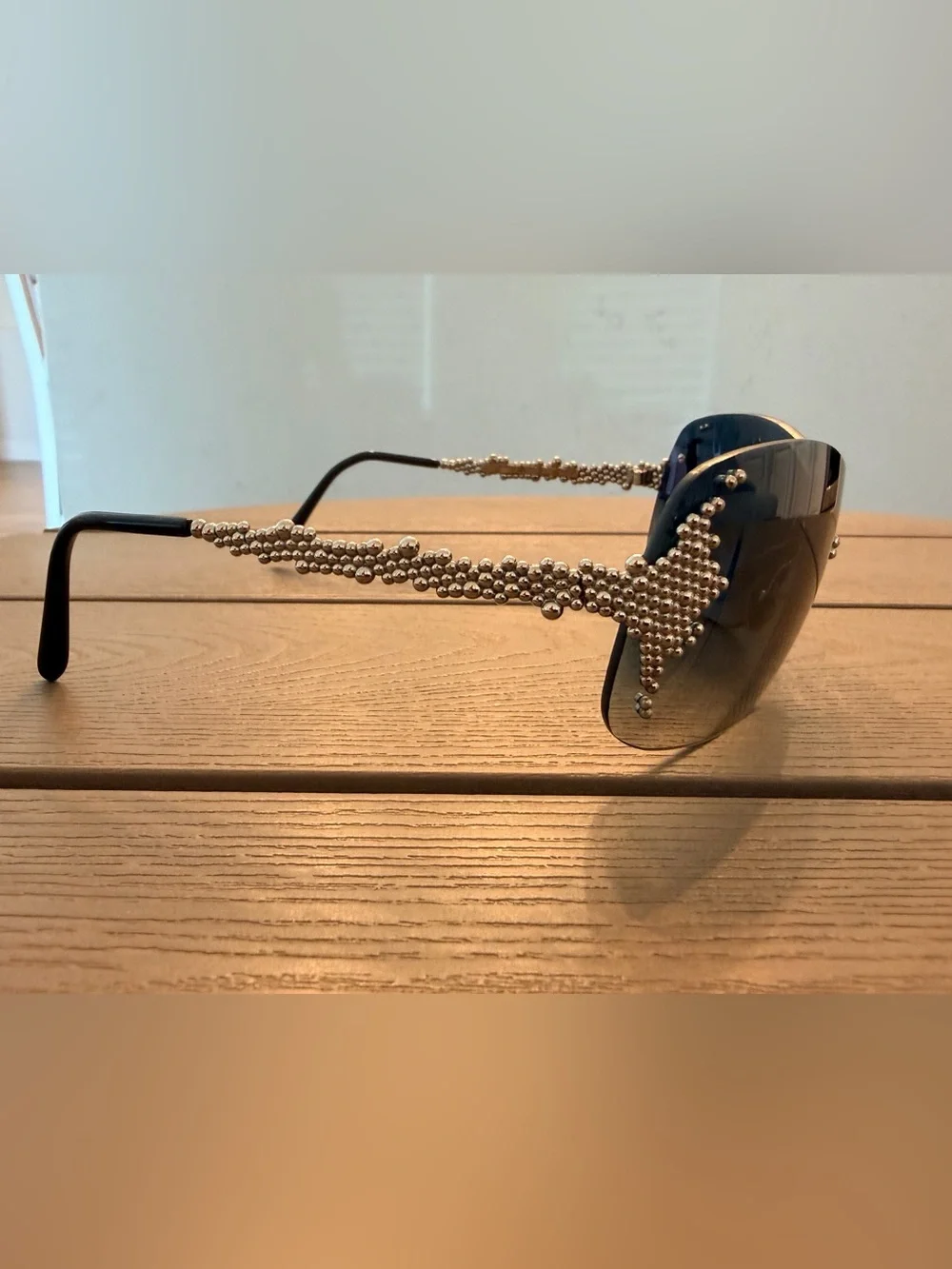 Fred Lunettes Pearls Platinum Lux Sunglasses w/Grey Gradient Lenses
